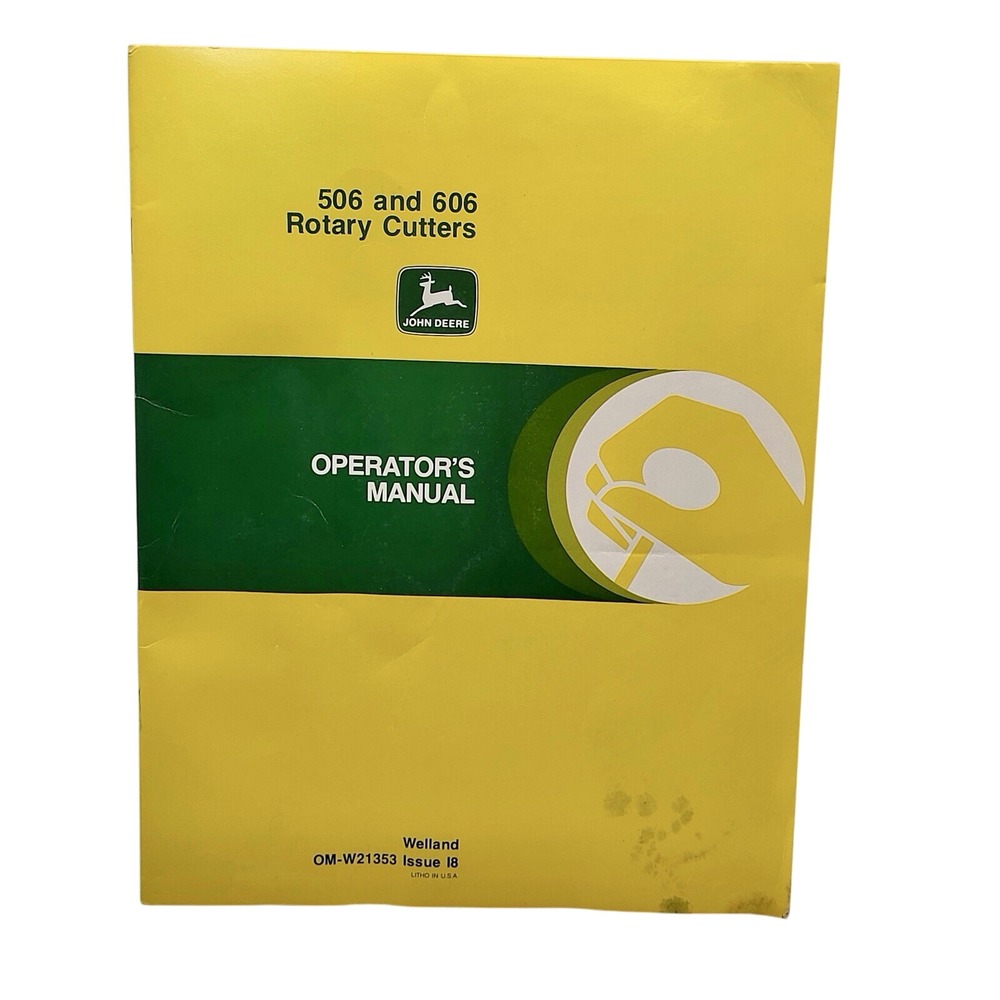 John Deere Operator's Manual 506 & 606 Rotary Cutter‎ OM-W21353